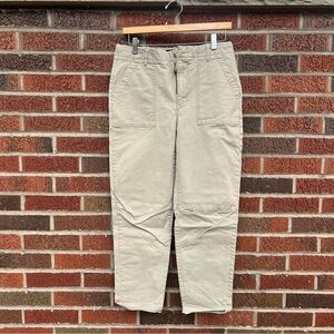 Banana Republic Tan Cream Cargo Khaki High Rise Girlfriend Pants